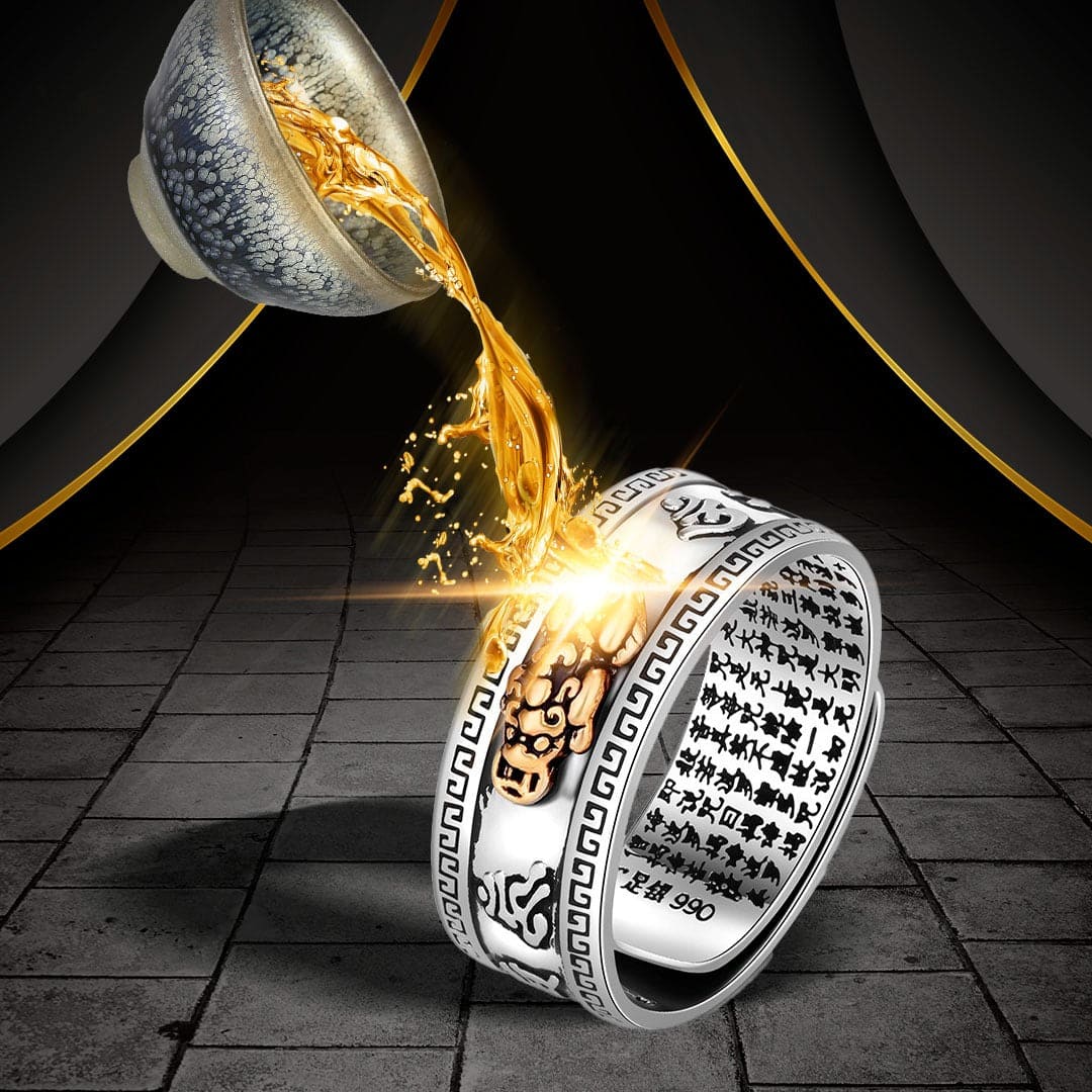 Anillo Pixiu de Plata | Aumenta tu Riqueza y Atrae Fortuna