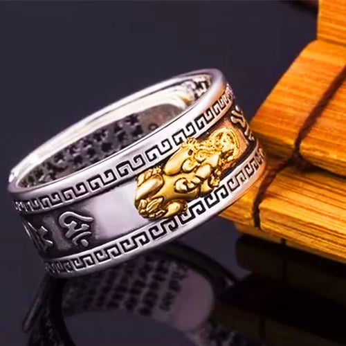 Anillo Pixiu de Plata | Aumenta tu Riqueza y Atrae Fortuna